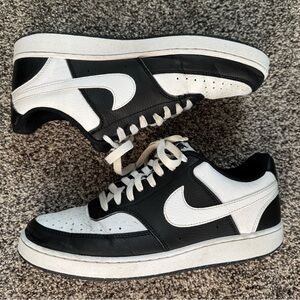 Nike Court Vision Black and White Low-Top Sneakers